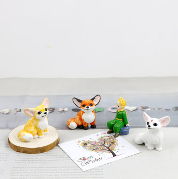 Ceramic Fennec Fox Figurine